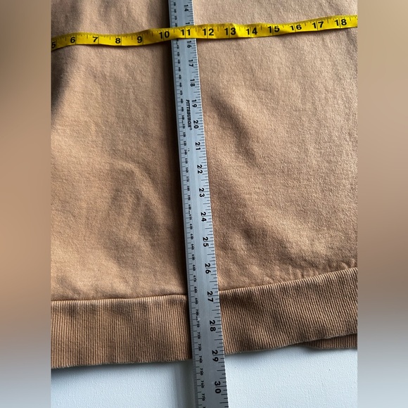 ASOS Mens Cotton Sweatshirt Tan Khaki Sweater Crew Neck Relaxed Casual Fit XL - Picture 8 of 12